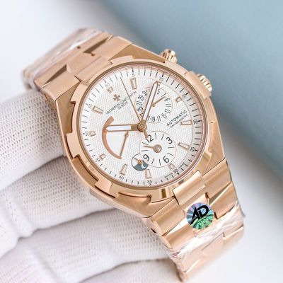 Vacheron Constantin Overseas 42mm Waterproof 150m 316L Steel Rose Gold Case Watch